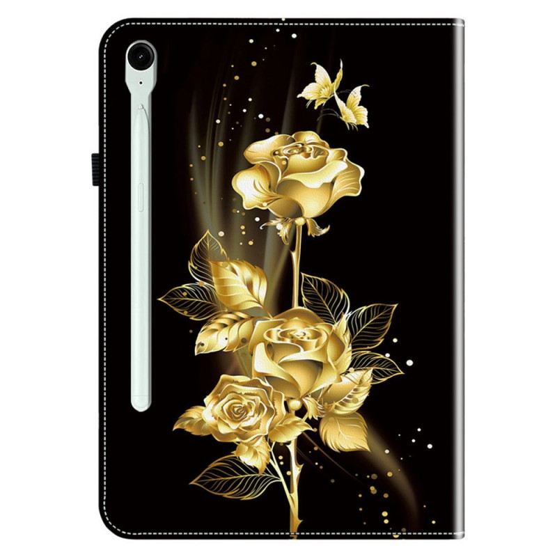 Hülle Samsung Galaxy Tab S10 Fe Plus Goldene Rosen