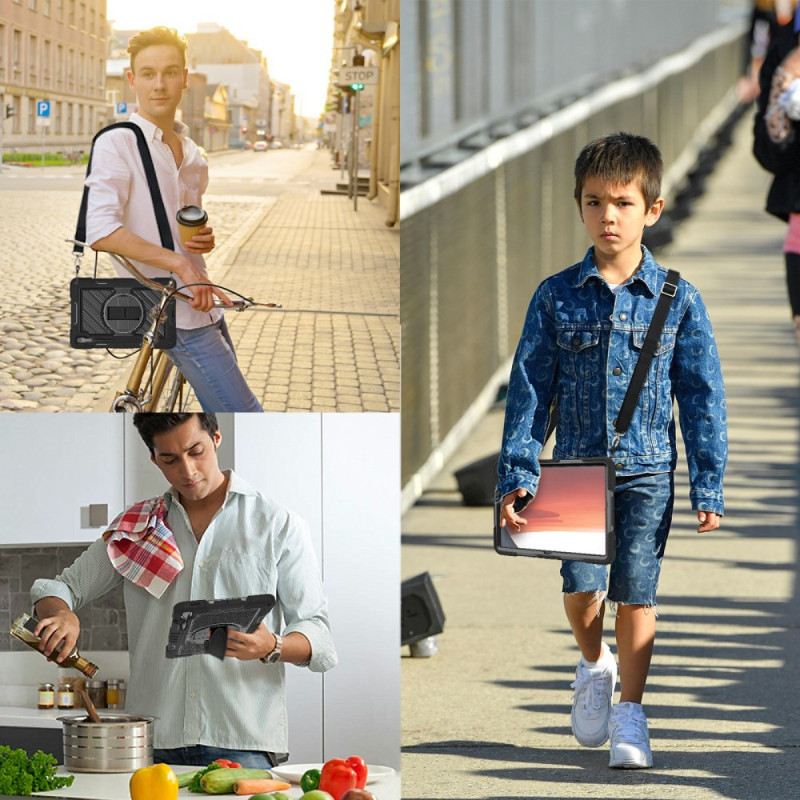 Hülle Samsung Galaxy Tab S10 Fe Plus Ständer Und Schultergurt