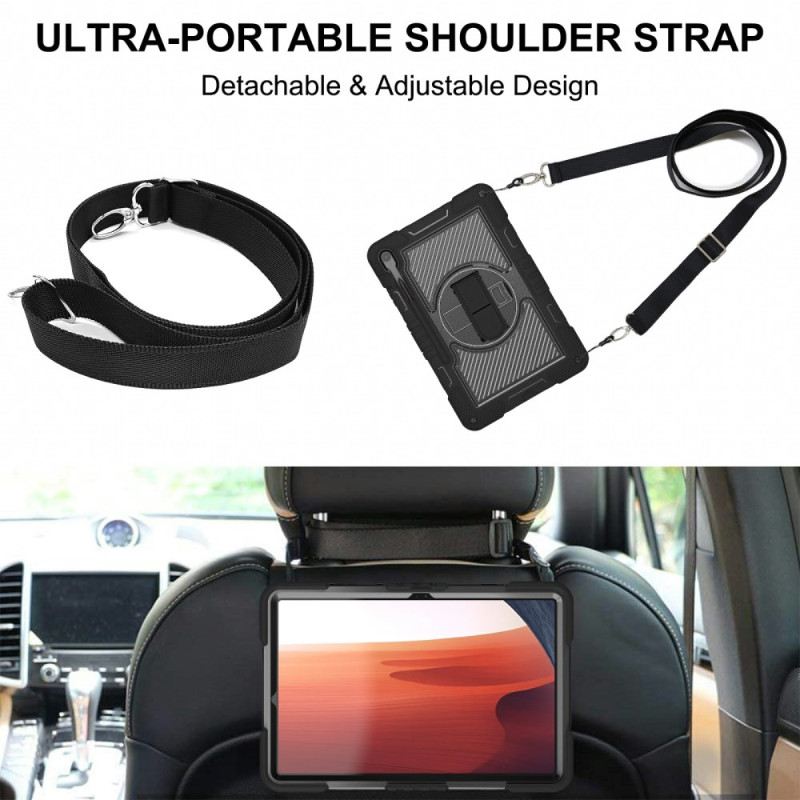 Hülle Samsung Galaxy Tab S10 Fe Plus Ständer Und Schultergurt