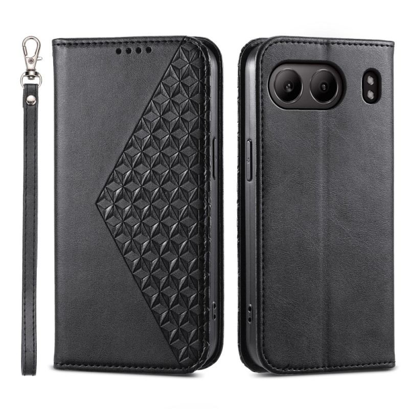 Flip Case Für Oneplus Nord 4 Diamant-finish Mit Riemen