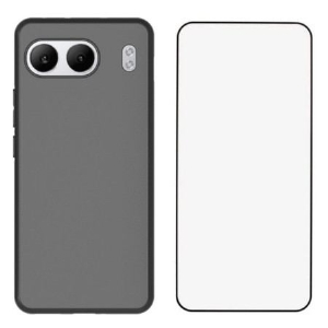 Hülle Für Oneplus Nord 4 Mattes Silikon Mit Displayschutzfolie Aus Gehärtetem Glas