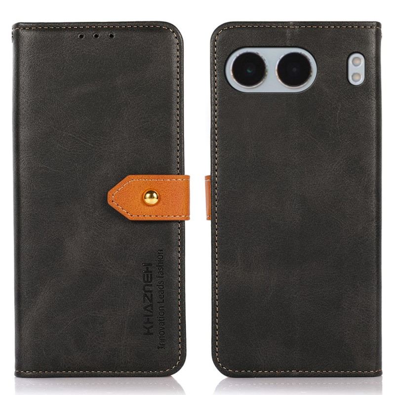 Lederhüllen Für Oneplus Nord 4 Goldverschluss Khazneh