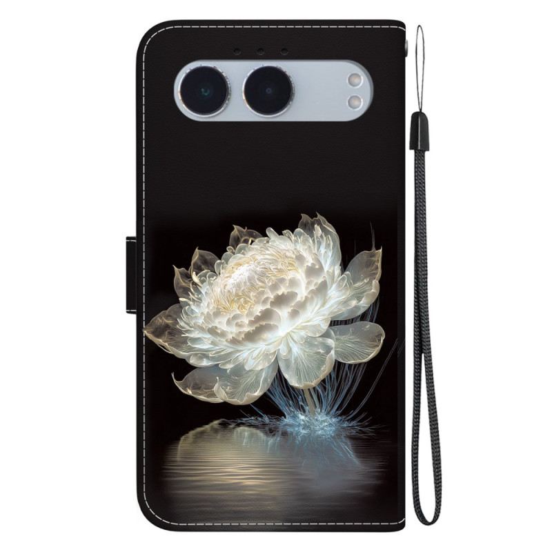 Lederhüllen Für Oneplus Nord 4 Kristall-pfingstrosen-lanyard