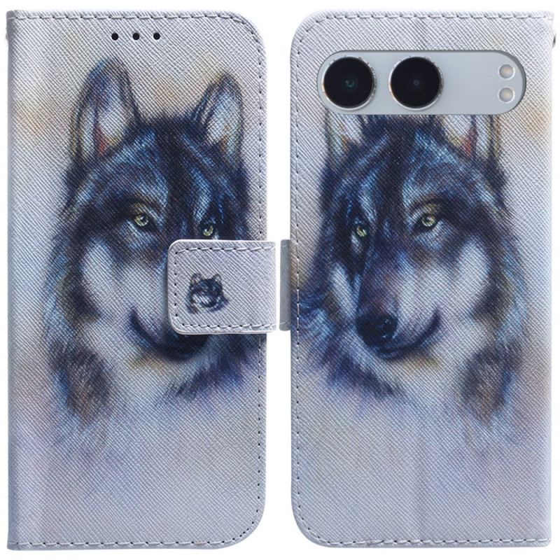 Lederhüllen Für Oneplus Nord 4 Wolf-aquarell