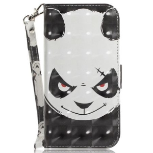 Lederhüllen Für Oneplus Nord 4 Wütendes Panda-lanyard