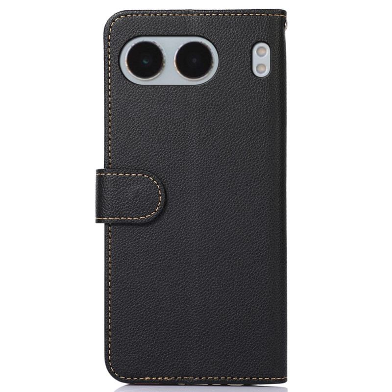 Lederhüllen Für Oneplus Nord 4 Zweifarbig Khazneh