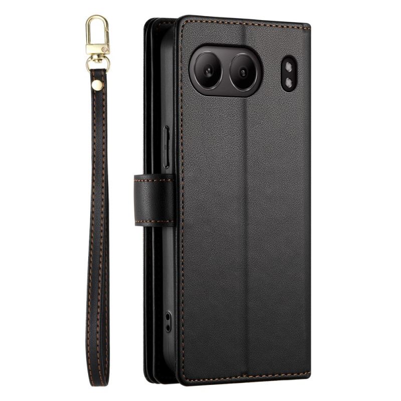 Lederhüllen Oneplus Nord 4 Geldbörse Mit Riemen Und Schulterriemen