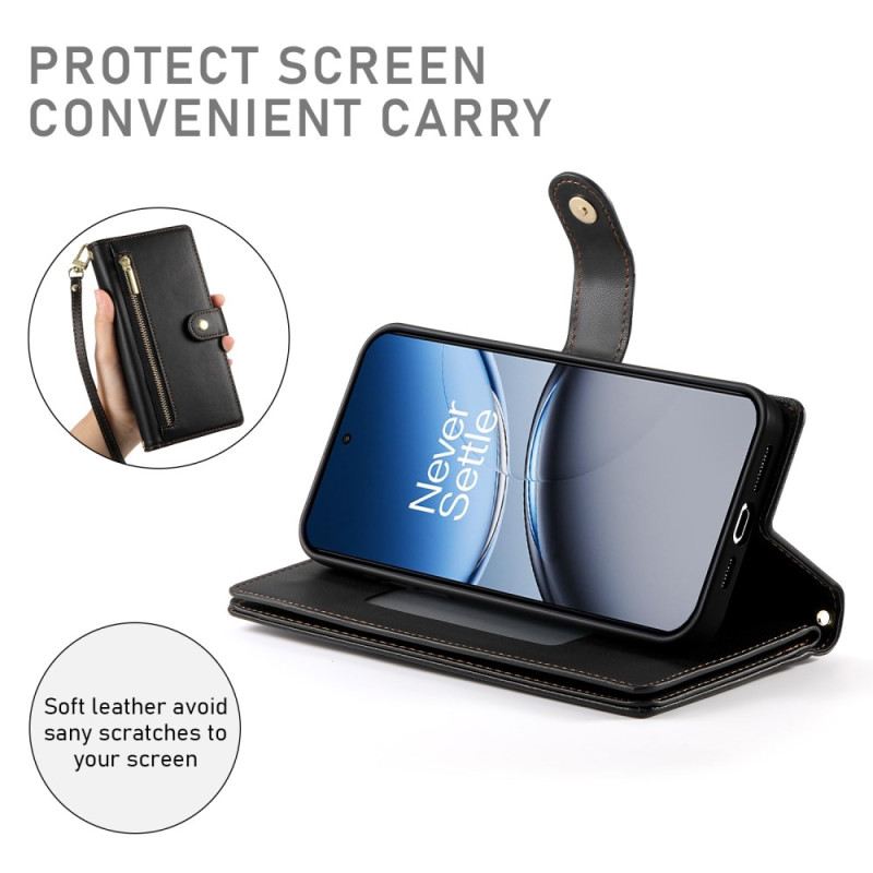 Lederhüllen Oneplus Nord 4 Geldbörse Mit Riemen Und Schulterriemen