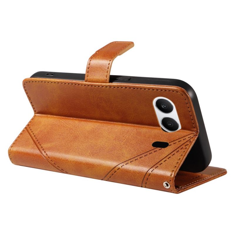 Lederhüllen Oneplus Nord 4 Geometrische Linien