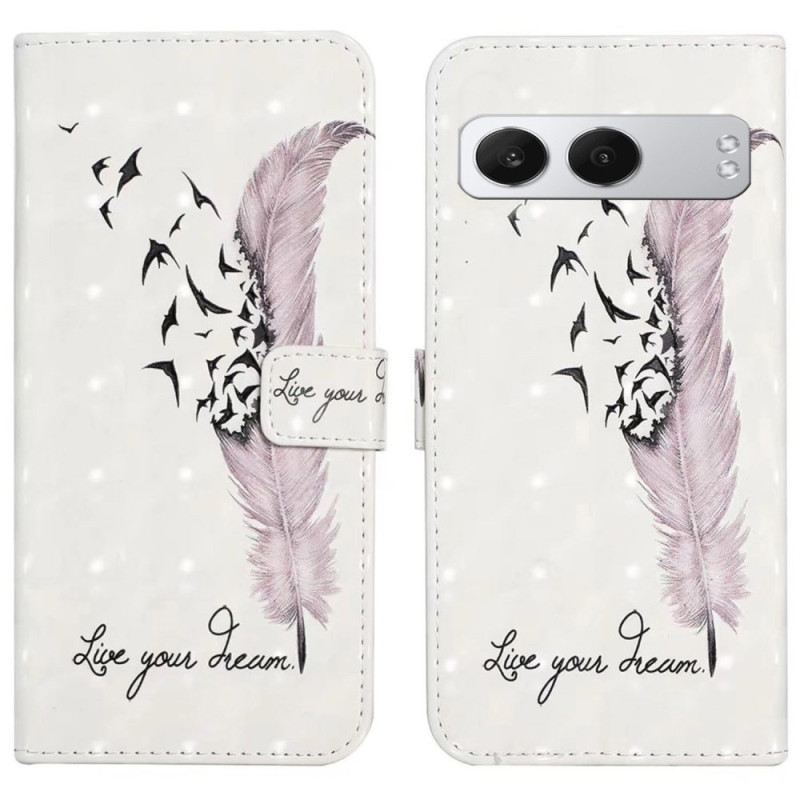 Lederhüllen Oneplus Nord 4 Handyhülle 3d-feder In Rosa