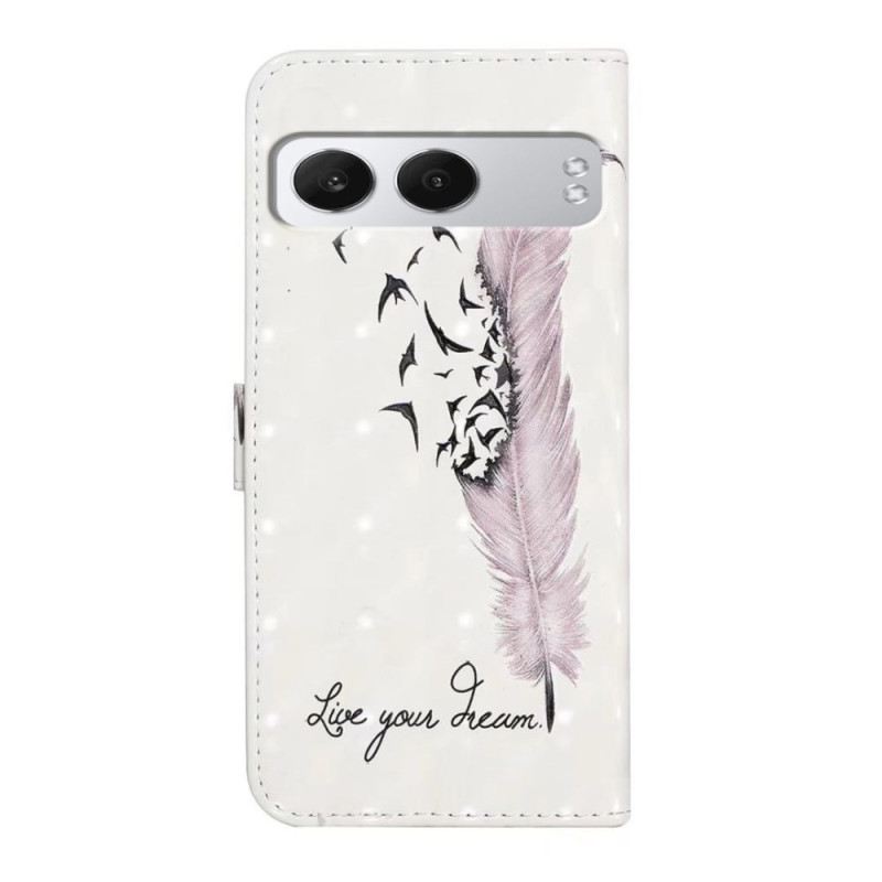 Lederhüllen Oneplus Nord 4 Handyhülle 3d-feder In Rosa