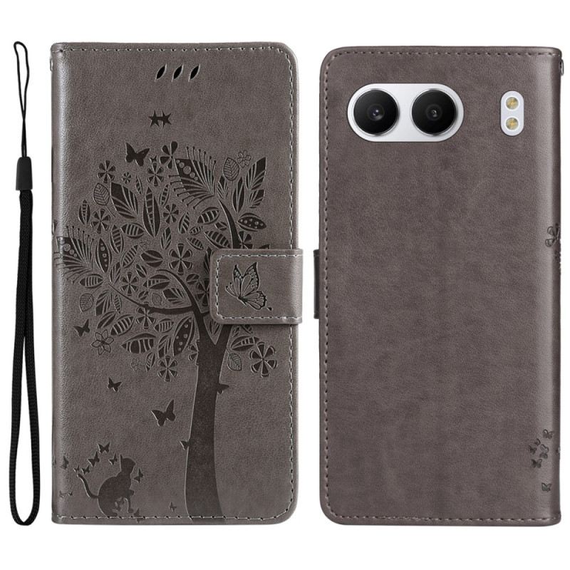 Lederhüllen Oneplus Nord 4 Handyhülle Baum Und Katze