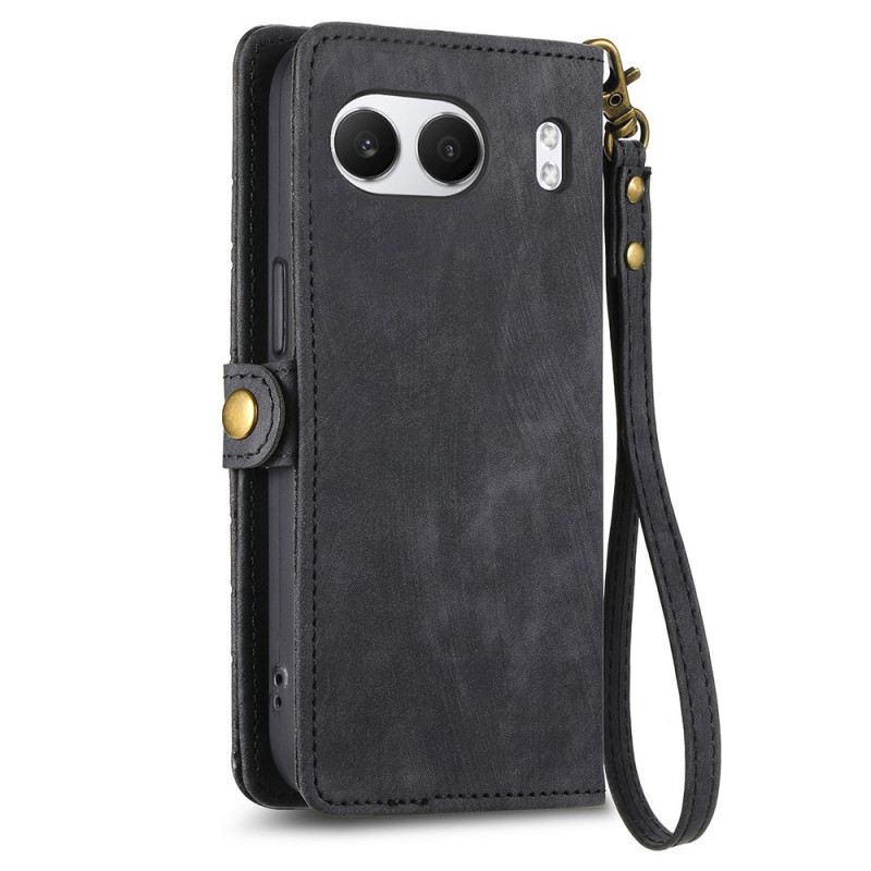 Lederhüllen Oneplus Nord 4 Handyhülle Geometrisches Muster