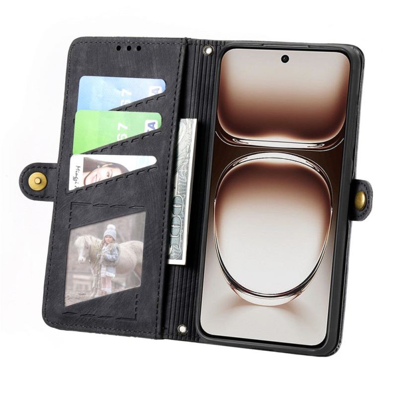 Lederhüllen Oneplus Nord 4 Handyhülle Geometrisches Muster