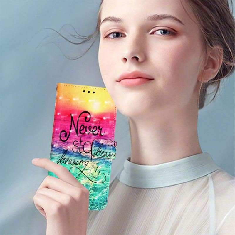 Lederhüllen Oneplus Nord 4 Handyhülle Niemals Aufhören Träumen