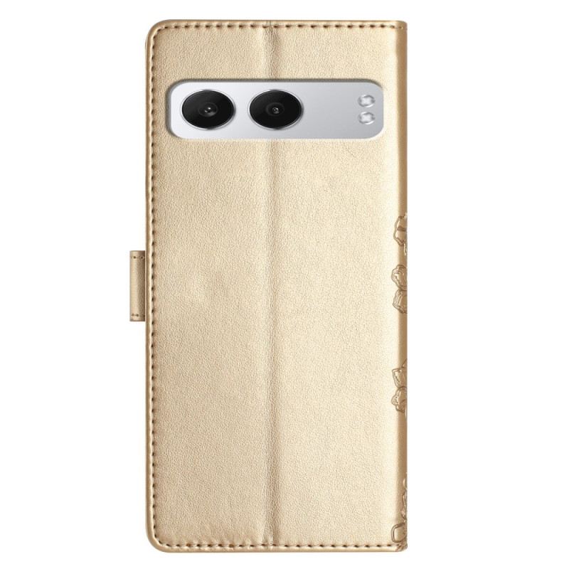 Lederhüllen Oneplus Nord 4 Handyhülle Riemendesign Mit Blumenmuster