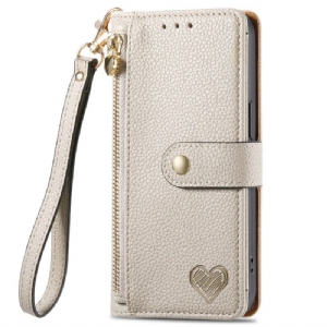 Lederhüllen Oneplus Nord 4 Rfid-schutzgeldbörse In Herzform