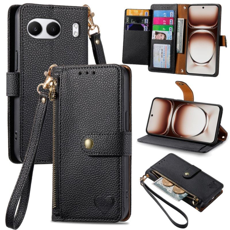 Lederhüllen Oneplus Nord 4 Rfid-schutzgeldbörse In Herzform