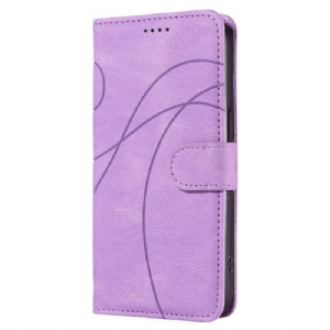 Lederhüllen Oneplus Nord 4 Wellenmuster