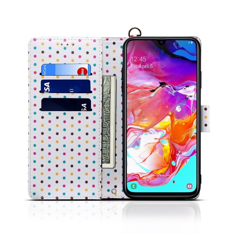 Case Für Samsung Galaxy A70 Vintage Tupfen