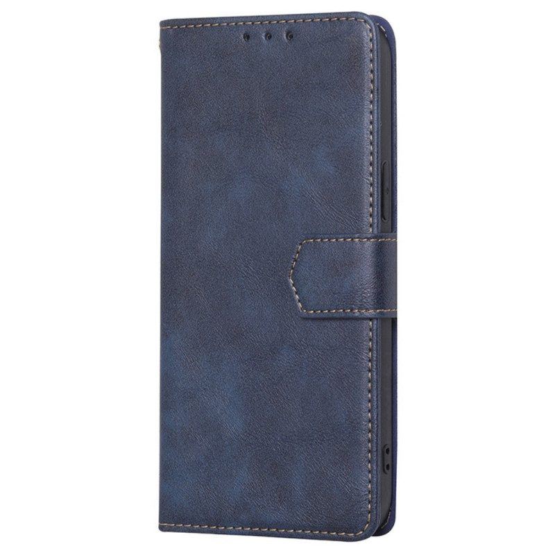 Lederhüllen Für Xiaomi 12T / 12T Pro Couture-ledereffekt