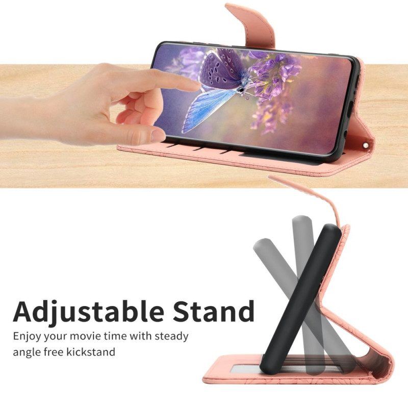Lederhüllen Für Xiaomi 12T / 12T Pro Schmetterlinge Mit Schlüsselband