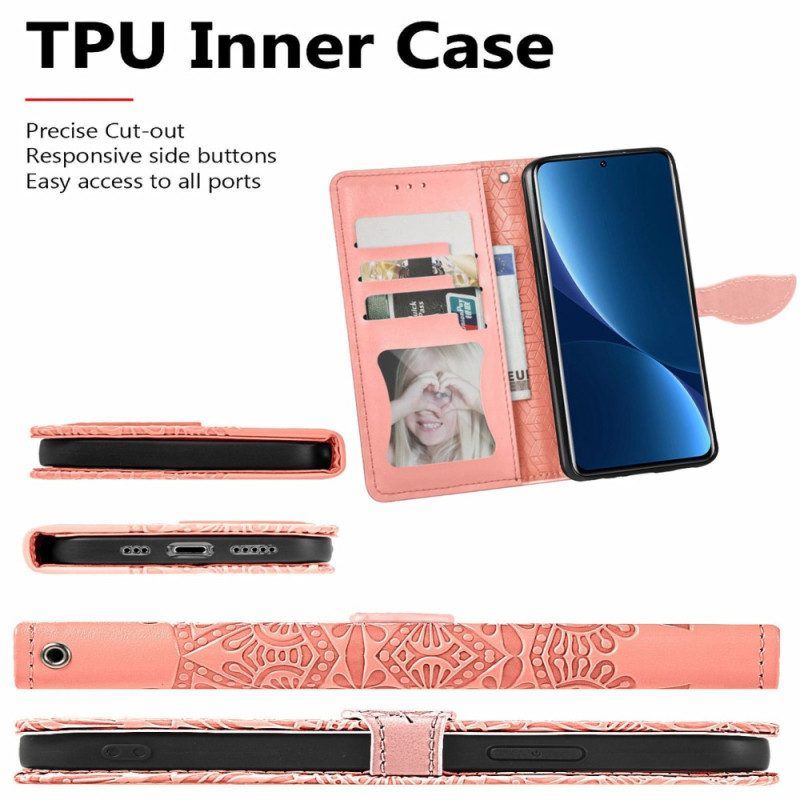 Lederhüllen Für Xiaomi 12T / 12T Pro Stammesblätter