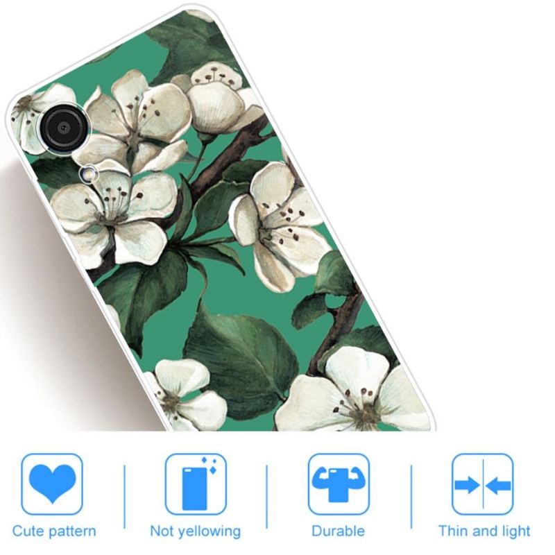 Handyhülle Für Samsung Galaxy A03 Core Weiße Blumen