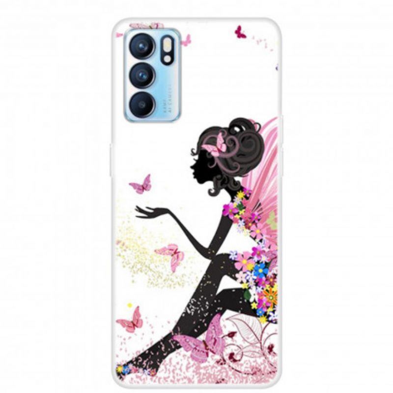 Hülle Für Oppo Reno 6 5G Blumenmädchen