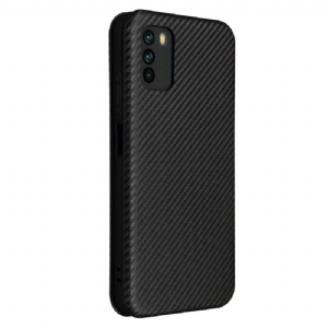 Flip Case Für Poco M3 Kohlefaser-effekt