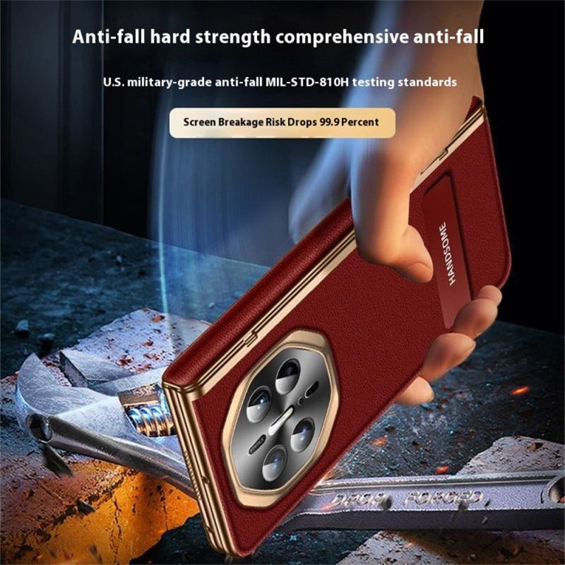 Hülle Huawei Mate X6 Handyhülle Strukturiertes Kunstleder Mit Displayschutzfolie