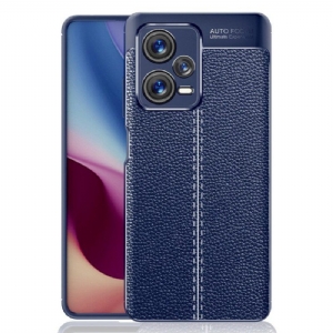 Handyhülle Für Xiaomi Redmi Note 12 Pro Plus Doppellinien-litschi-ledereffekt