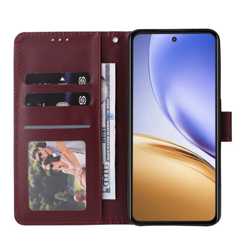 Lederhüllen Realme 14t 5g Glatter Riemen