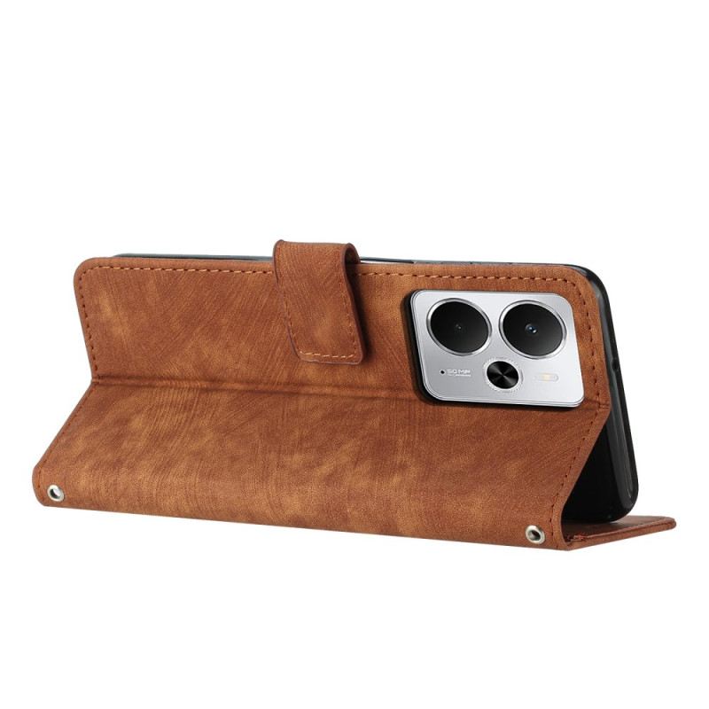 Lederhüllen Realme 14t 5g Handyhülle Linien