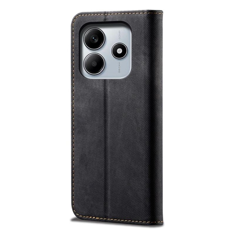 Flip Case Für Xiaomi Redmi Note 14 5g Denim-stoff