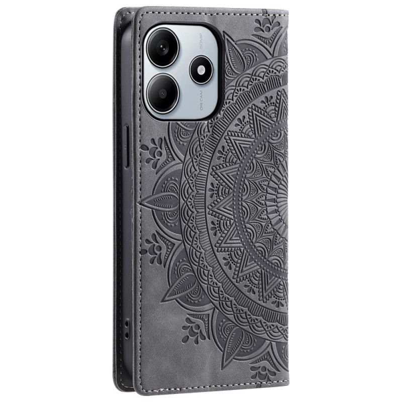 Flip Case Für Xiaomi Redmi Note 14 5g Mandala-wildlederoptik