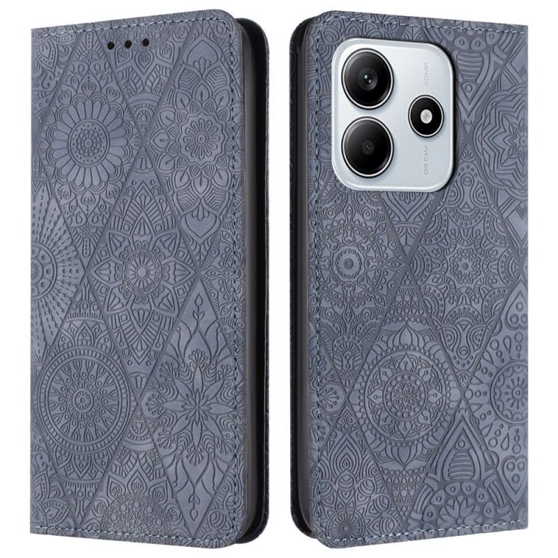 Flip Case Xiaomi Redmi Note 14 5g Ethno-stil Mit Riemen