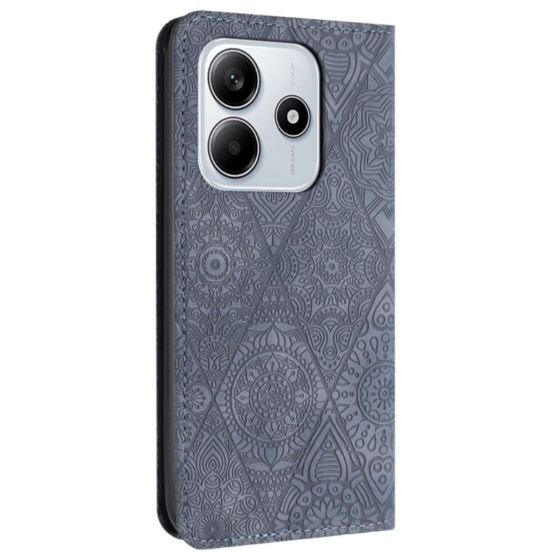 Flip Case Xiaomi Redmi Note 14 5g Ethno-stil Mit Riemen