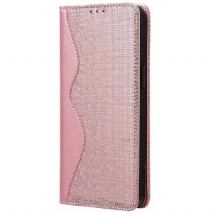 Flip Case Xiaomi Redmi Note 14 5g Rfid-schutz Wellendesign