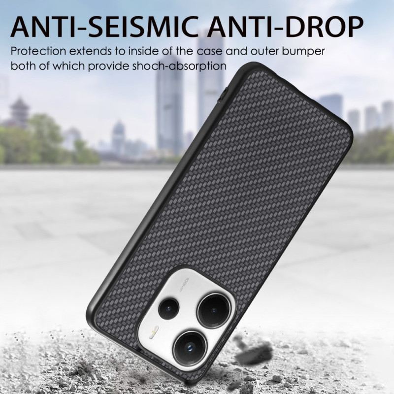 Hülle Xiaomi Redmi Note 14 5g Carbonfaser-textur