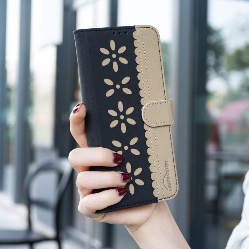 Lederhüllen Für Xiaomi Redmi Note 14 5g Blumenmuster Binfen Color