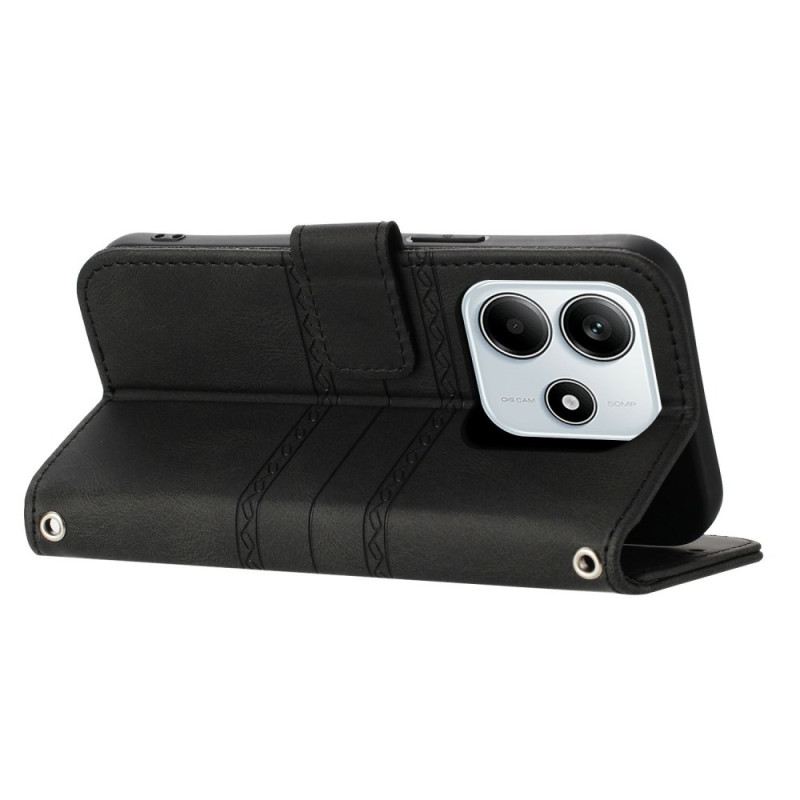 Lederhüllen Für Xiaomi Redmi Note 14 5g Friesmuster Mit Riemen