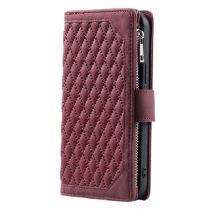 Lederhüllen Für Xiaomi Redmi Note 14 5g Gesteppte Geldbörse