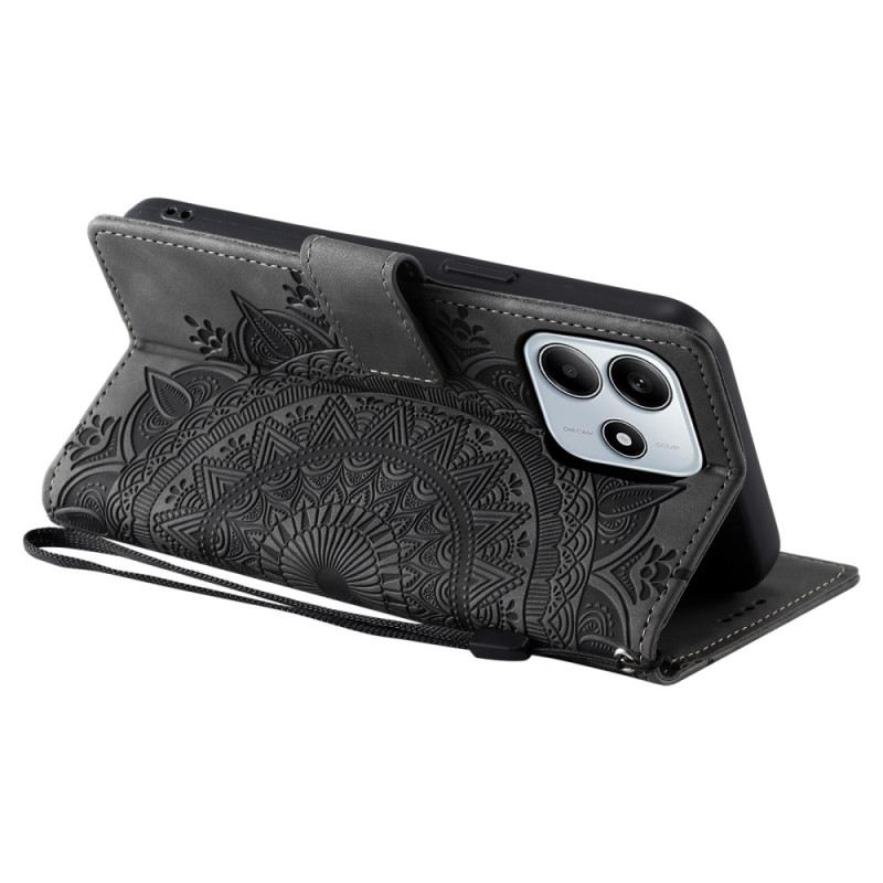 Lederhüllen Für Xiaomi Redmi Note 14 5g Mandala-wildleder-effekt