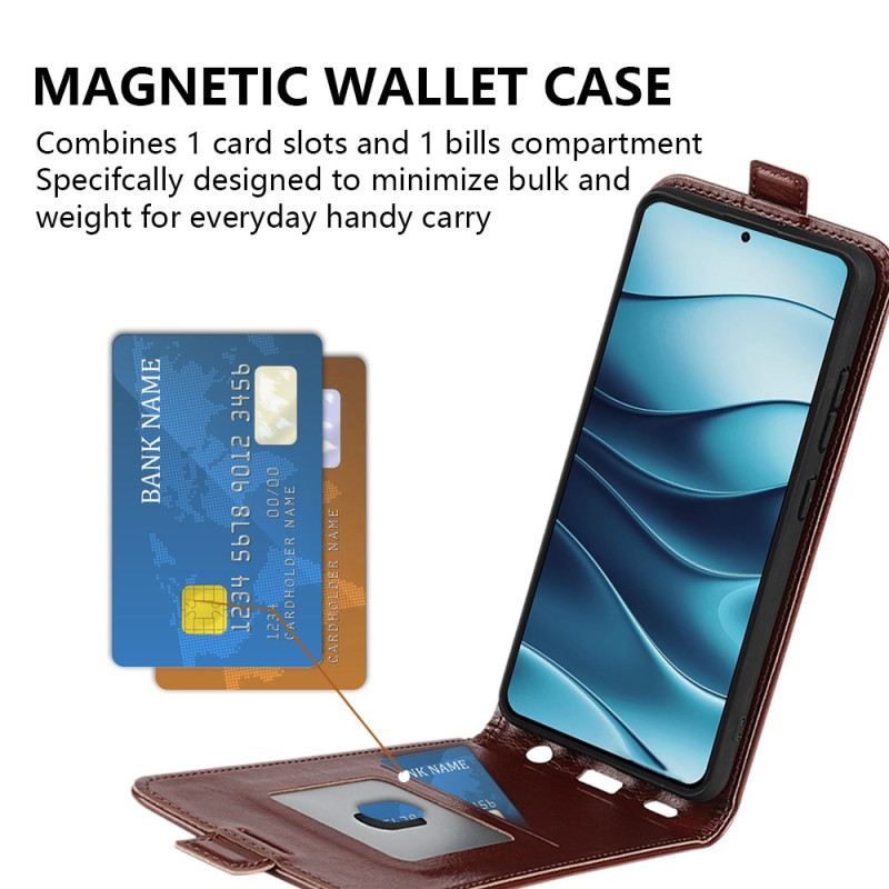 Lederhüllen Für Xiaomi Redmi Note 14 5g Vertikale Klappe Und Kartenfach