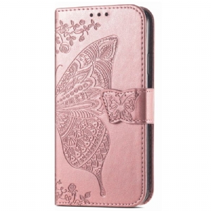 Lederhüllen Xiaomi Redmi Note 14 5g Barocker Schmetterling