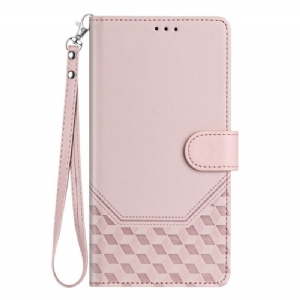 Lederhüllen Xiaomi Redmi Note 14 5g Handyhülle Rfid-funktion Mit Wabenmuster