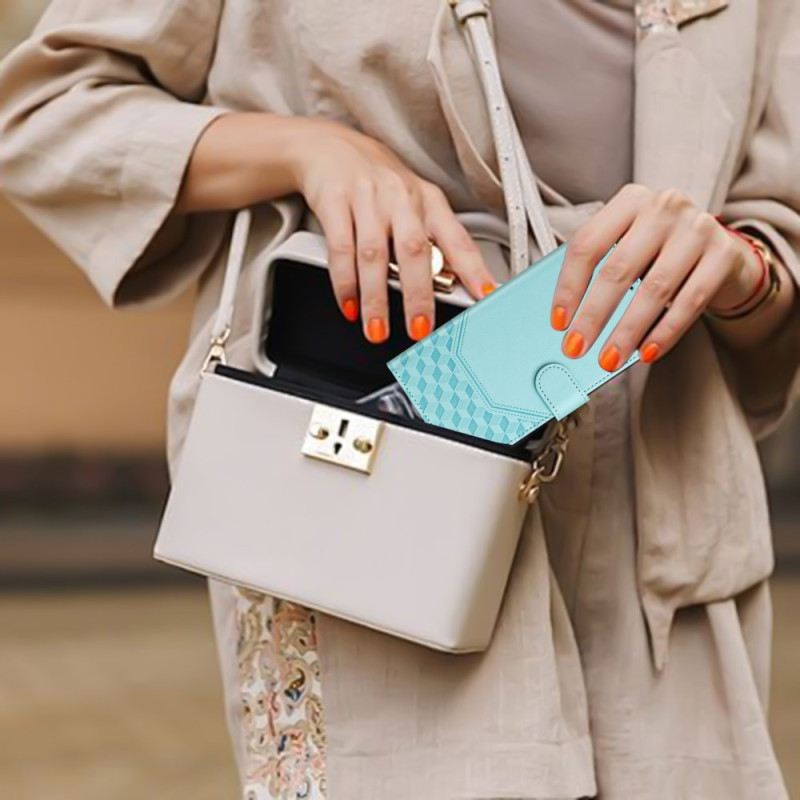 Lederhüllen Xiaomi Redmi Note 14 5g Handyhülle Rfid-funktion Mit Wabenmuster