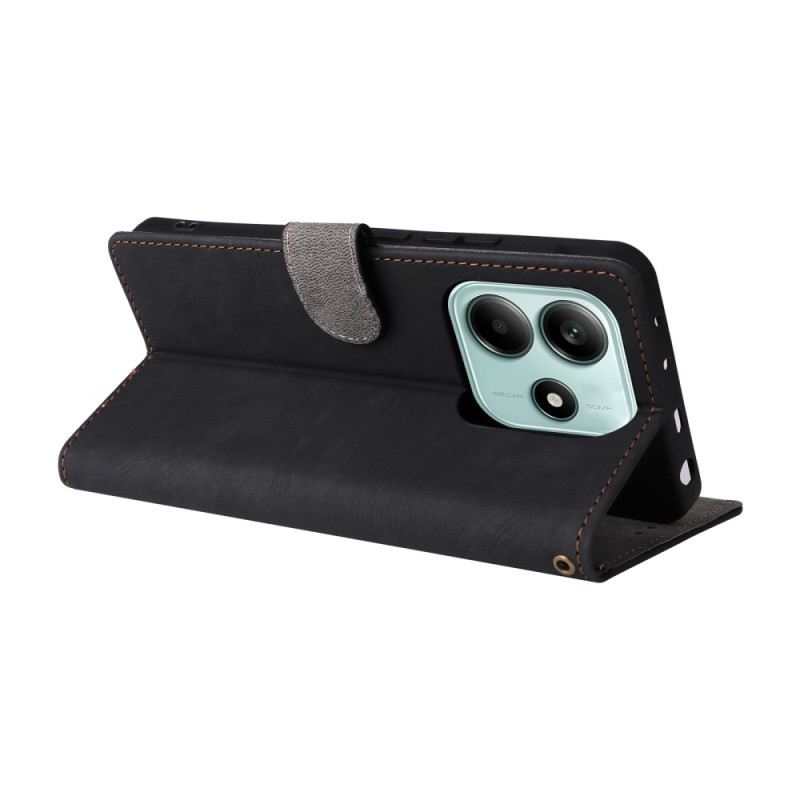 Lederhüllen Xiaomi Redmi Note 14 5g Rfid-schutz In Wildlederoptik