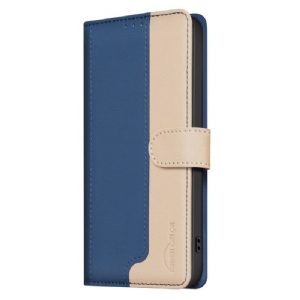 Lederhüllen Xiaomi Redmi Note 14 5g Zweifarbig Binfen Color